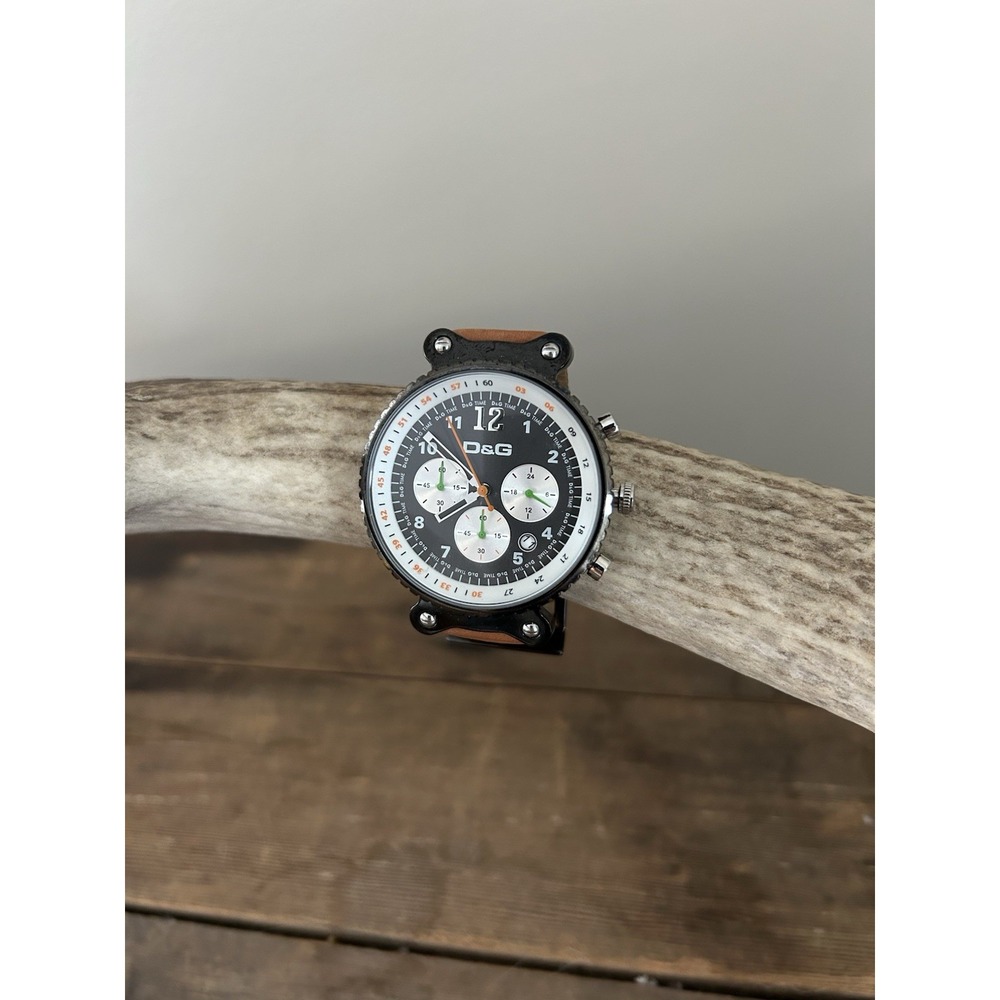 Dolce & Gabbana DW0305 Rhythm‎ Black Wristwatch Leather Band